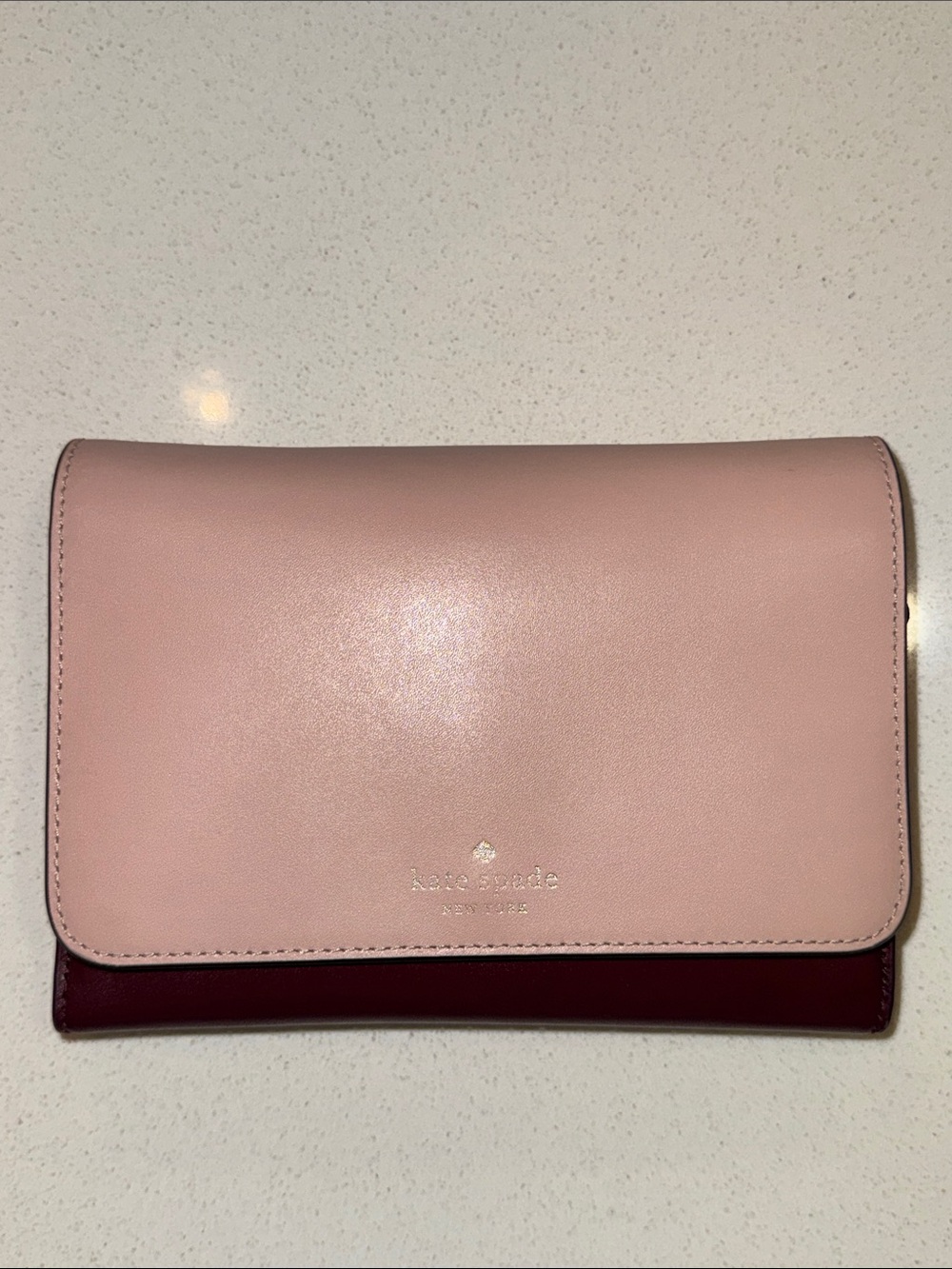 kate spade Two-Tone Pink & Burgundy Leather Crossbody
